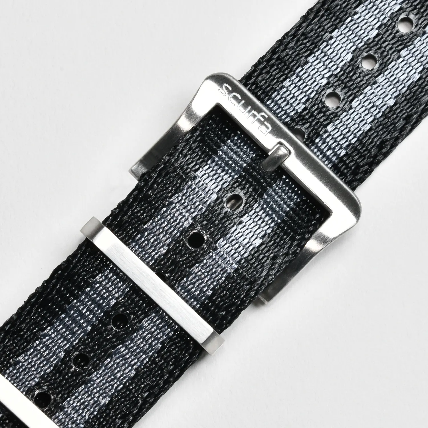 Scurfa Watches Military Nylon Strap Black Stripe Ss 02