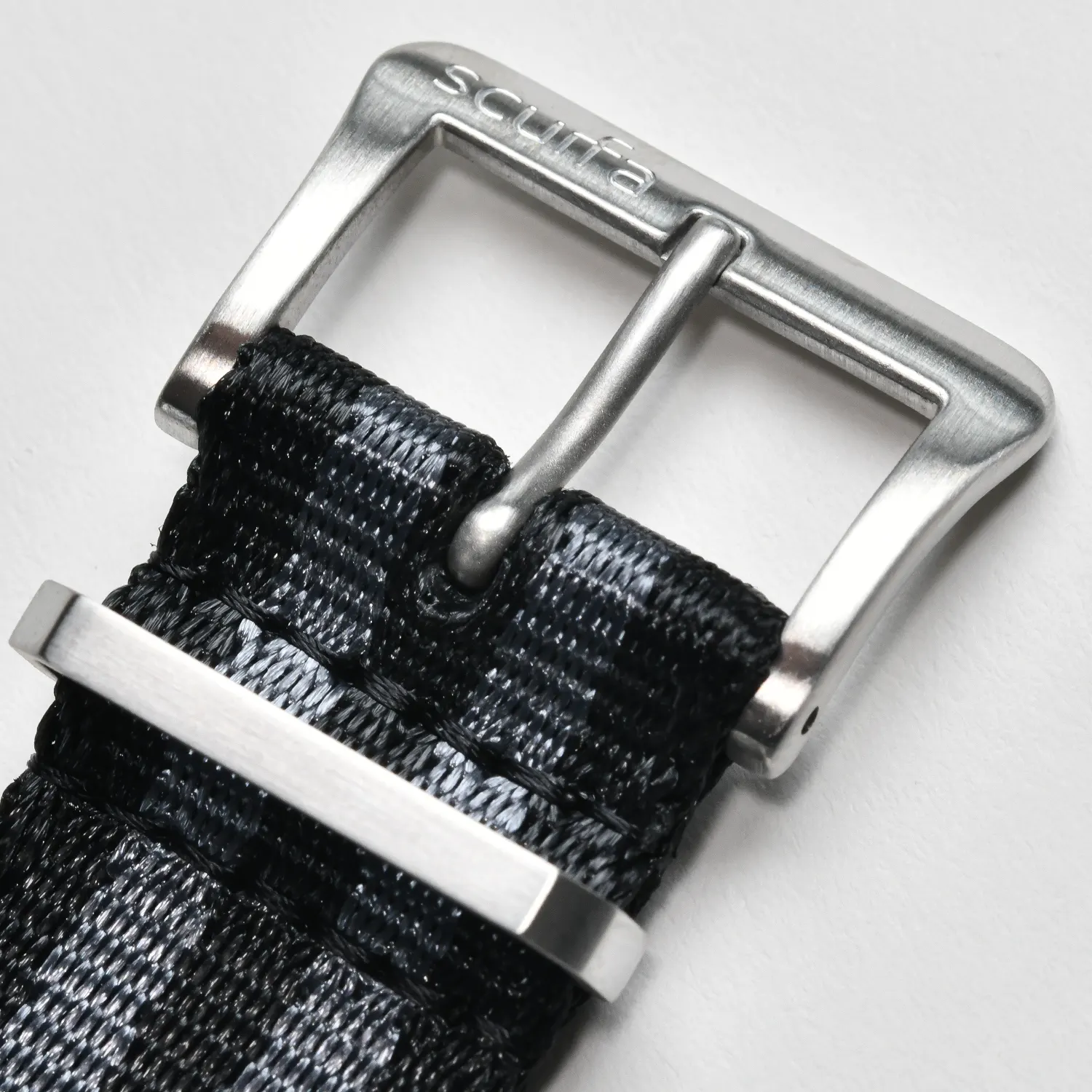 Scurfa Watches Military Nylon Strap Black Stripe Ss 06
